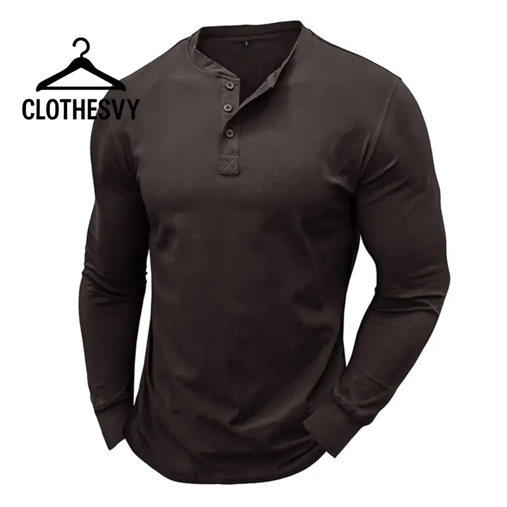 Clothesvy Men Lightweight Long Sleeve T Shirt Casual Clothing