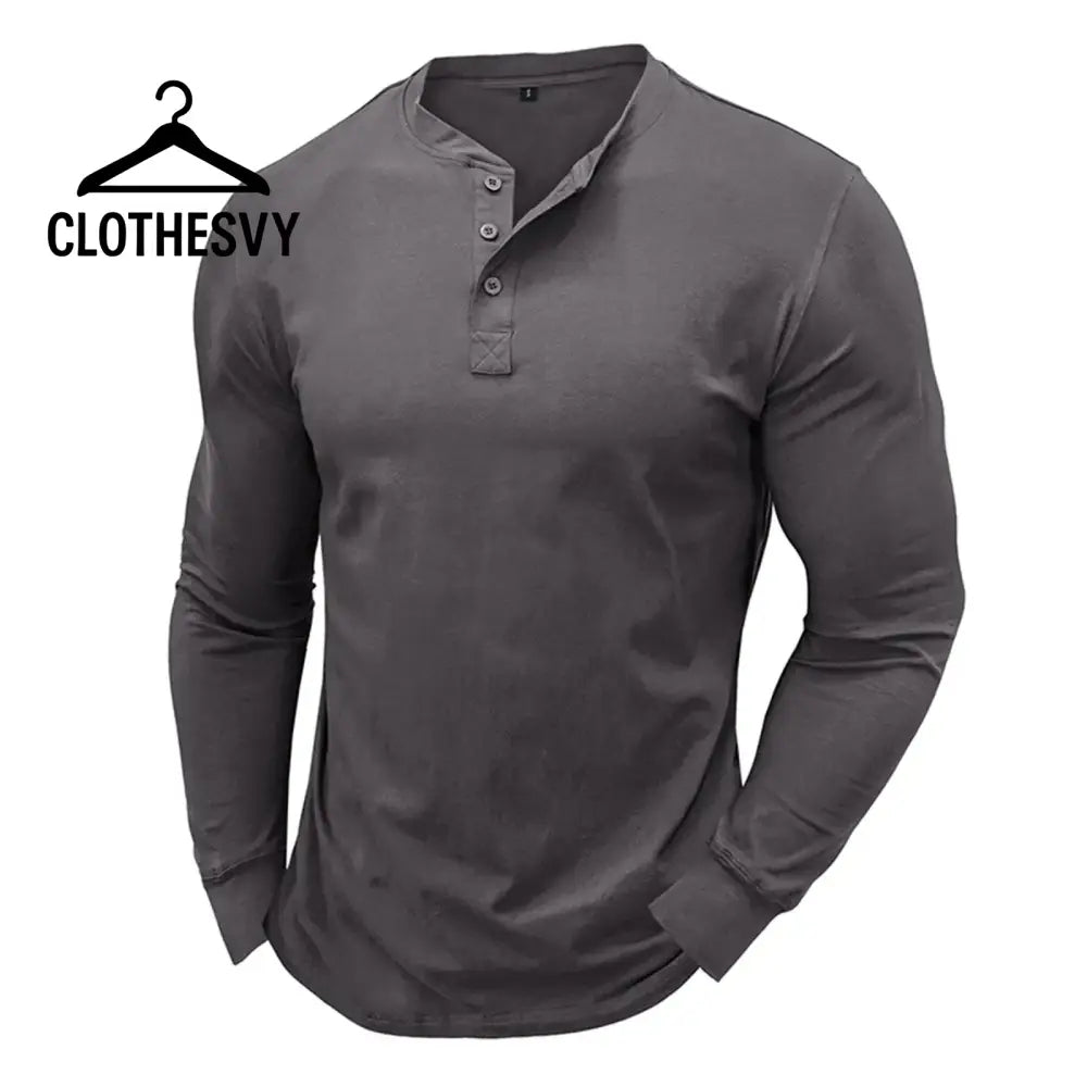 Clothesvy Men Lightweight Long Sleeve T Shirt Casual Clothing