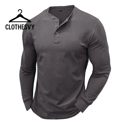 Clothesvy Men Lightweight Long Sleeve T Shirt Casual Clothing